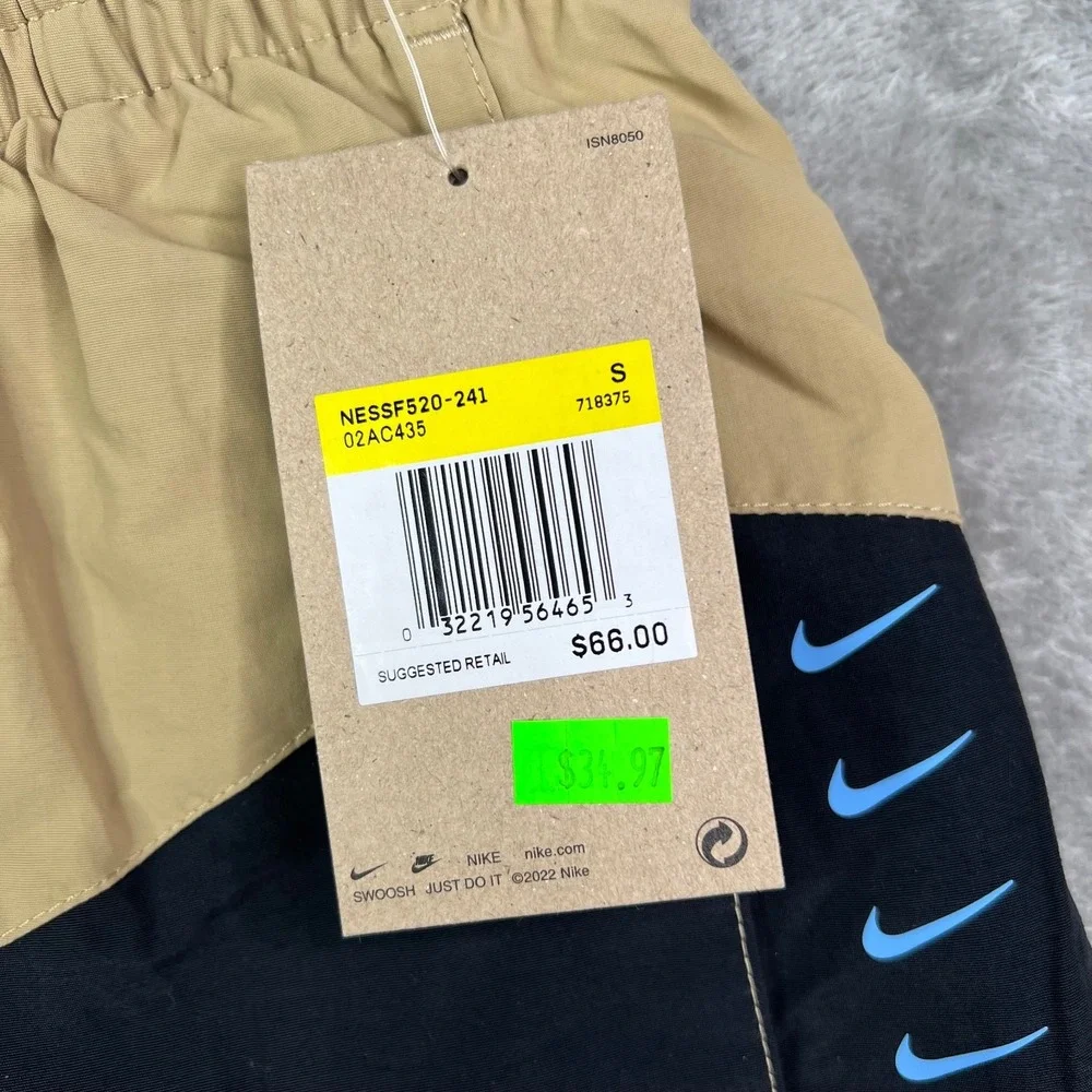 Nike Swim Shorts Mens‎ Small Brown Colorblock Mesh Liner Board Shorts NWT New